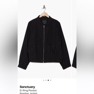 Sanctuary Jet Black Bomber Jacket